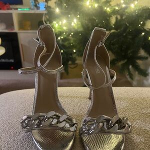 MICHAEL Michael Kors Metallic Chain Detail Heels